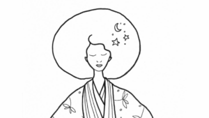 Dessin femme en noir et blanc